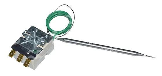 termostat regulační 30 - 90°C, 1 fáze/16A/250V, E.G.O., kapilára 700 mm, sonda 6x4,6 mm, 3 kontakty